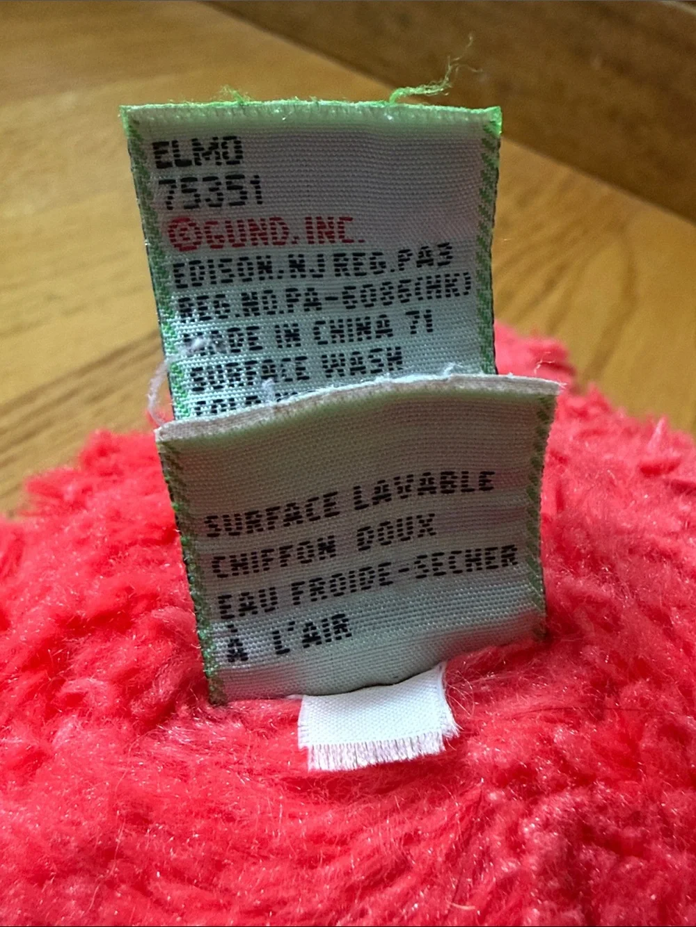 Elmo Sesame Street Gund Inc 2002 Vintage